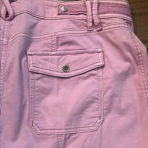 White House Black Market Pink Cropped or straight cargo style Pants - Picture 9 of 11